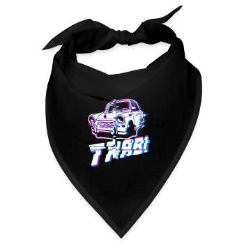 Trabi P601 Retro Nostalgie Glitch - Bandana Dreieckstuch - Schwarz - Vorne
