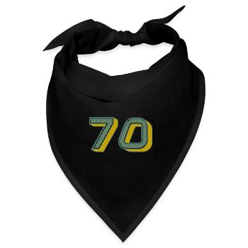 70. 70 JAHRE. 70-JÄHRIGES JUBILÄUM. 70-JÄHRIGES JUBILÄUM. - Bandana Dreieckstuch - Schwarz - Vorne