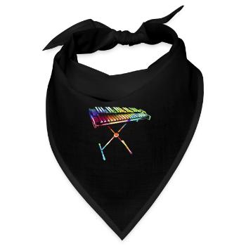 Perlender Xylophonklang Orchester - Bandana Dreieckstuch - Schwarz - Vorne