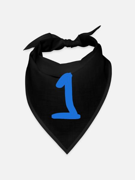 1. 1 JAHR. 1. JAHRESTAG. 1 JAHR GEBURTSTAG - Bandana Dreieckstuch - Schwarz