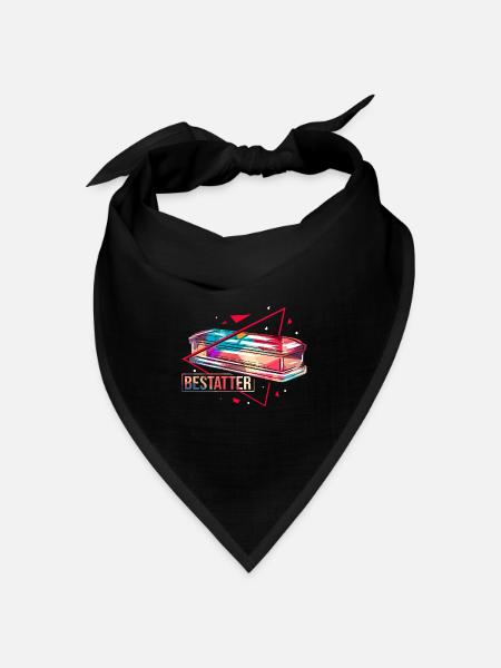 Würdevoller Bestatter Trauerfeier - Bandana Dreieckstuch - Schwarz