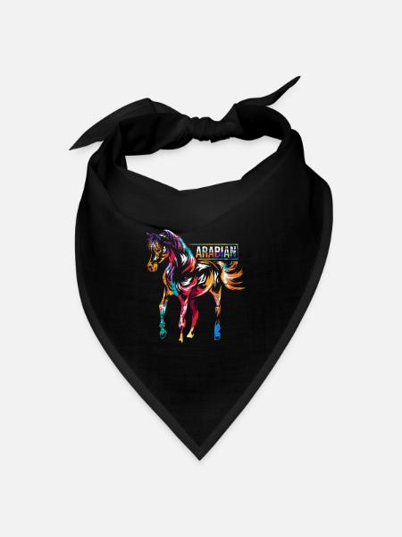 Eleganter Vollblutaraber Wüstenritt - Bandana Dreieckstuch - Schwarz