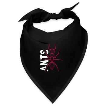 Winzige Ameise Insektenkolonie - Bandana Dreieckstuch - Schwarz - Vorne