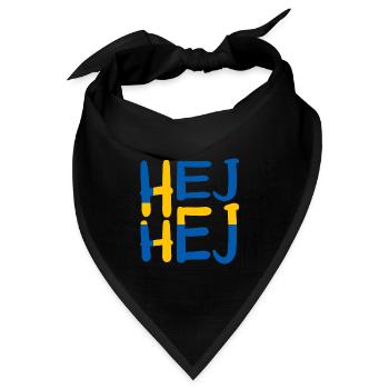 HEJ HEJ SCHWEDEN - Bandana Dreieckstuch - Schwarz - Vorne