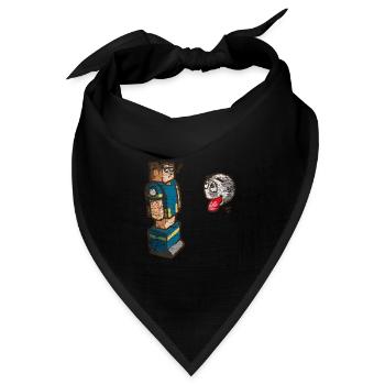 Begeisterter Tischfußball Torjäger - Bandana Dreieckstuch - Schwarz - Vorne