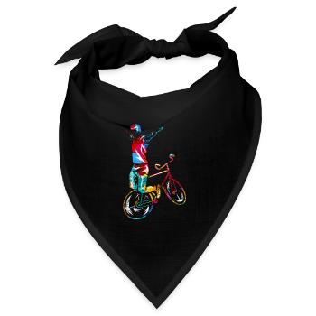 Filigraner Kunstradfahrer Hallenturnier - Bandana Dreieckstuch - Schwarz - Vorne