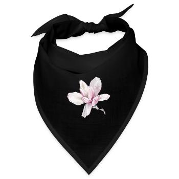 Blume - Bandana Dreieckstuch - Schwarz - Vorne