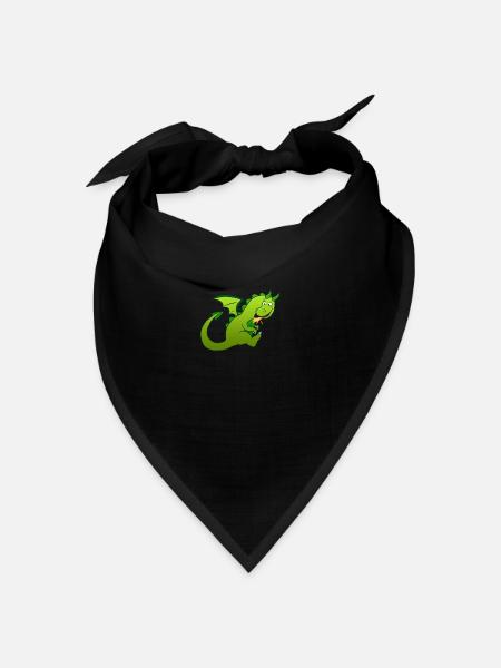 Drache - Bandana Dreieckstuch - Schwarz
