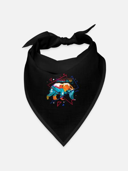 Majestätischer Braunbär Kanada - Bandana Dreieckstuch - Schwarz