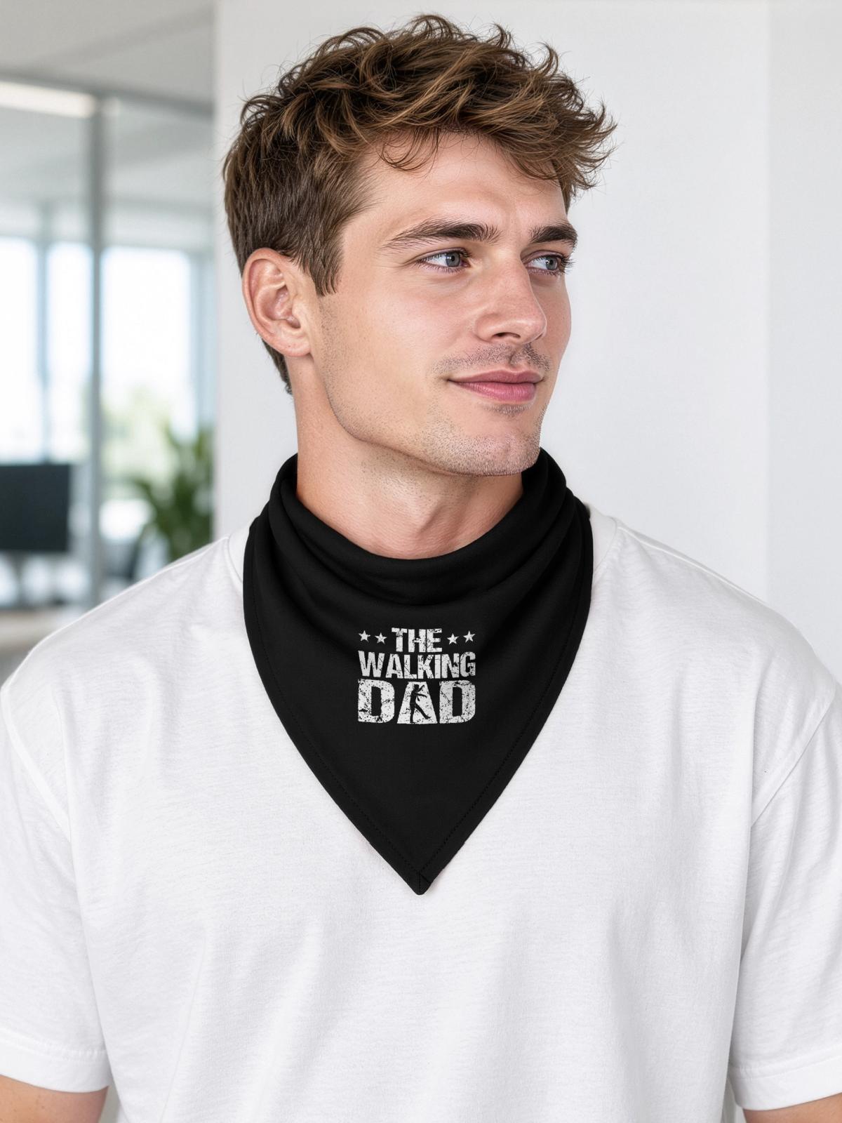 The Walking Dad - Bandana Dreieckstuch - Schwarz - Vorne