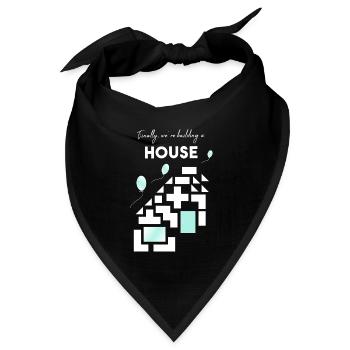 building a house - Bandana Dreieckstuch - Schwarz - Vorne