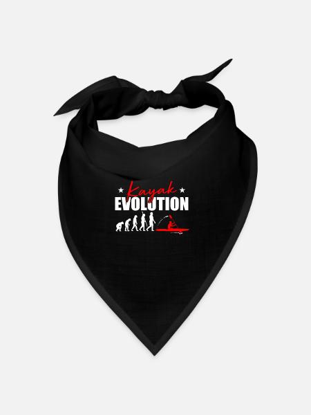 Kayak Evolution Kajak Entwicklung Kayaker Kajaker - Bandana Dreieckstuch - Schwarz