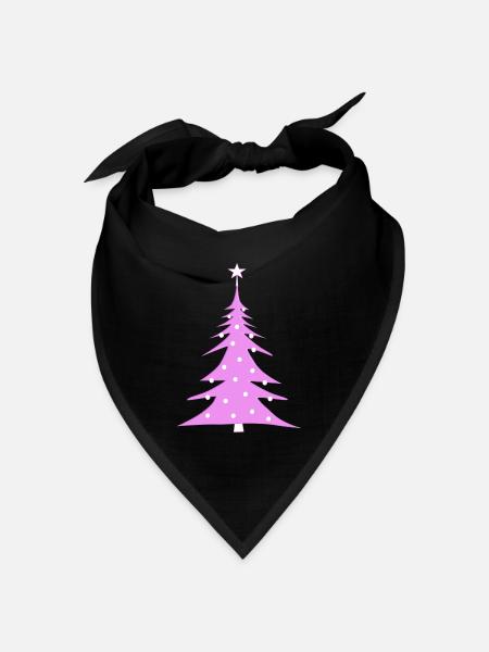 Weihnachtsbaum - Bandana Dreieckstuch - Schwarz