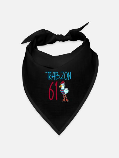 Trabzon 61 Türkei Stadt - Bandana Dreieckstuch - Schwarz