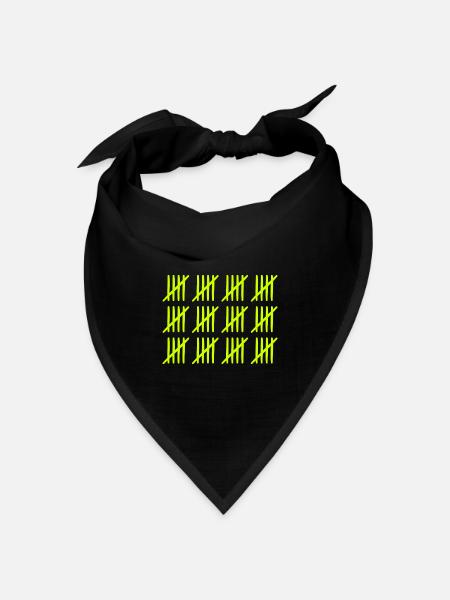 Strichliste 60 Jahre alt - Bandana Dreieckstuch - Schwarz