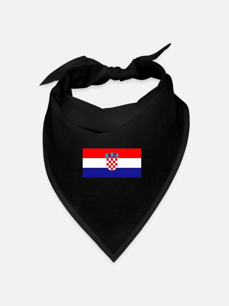 Kroatien - Bandana Dreieckstuch - Schwarz