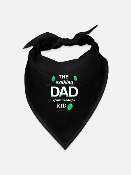 walking dad kid proud dad child - Bandana Dreieckstuch - Schwarz