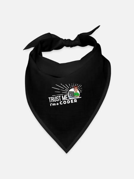 Trust me, I'm a Coder - Programmierer Spruch - Bandana Dreieckstuch - Schwarz