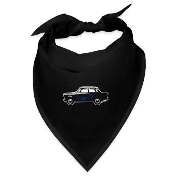 P601 Trabbi Ost Oldtimer - Auto fürs Herz - Bandana Dreieckstuch - Schwarz - Vorne