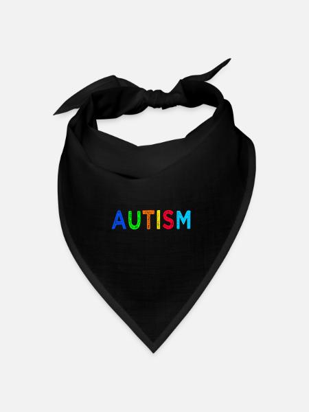 Regenbogen-Autismus: Eine Botschaft der Hoffnung - Bandana Dreieckstuch - Schwarz