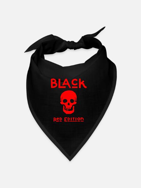 Black Red Edition - Bandana Dreieckstuch - Schwarz