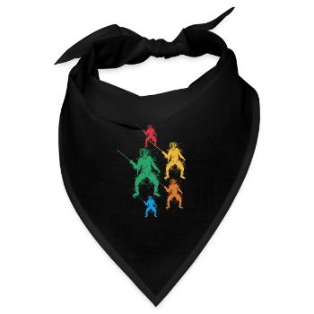 Fechter Fecht Fechtmeister Jungen Kinder Fechten - Bandana Dreieckstuch - Schwarz - Vorne