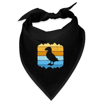 Puffin Papageitaucher Papageientaucher Island - Bandana Dreieckstuch - Schwarz - Vorne