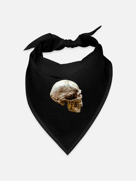 Totenschädel – Totenkopf - Bandana Dreieckstuch - Schwarz