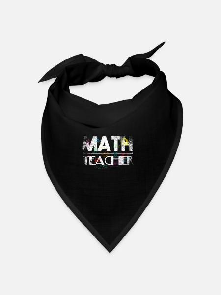 Math Teacher - Bandana Dreieckstuch - Schwarz