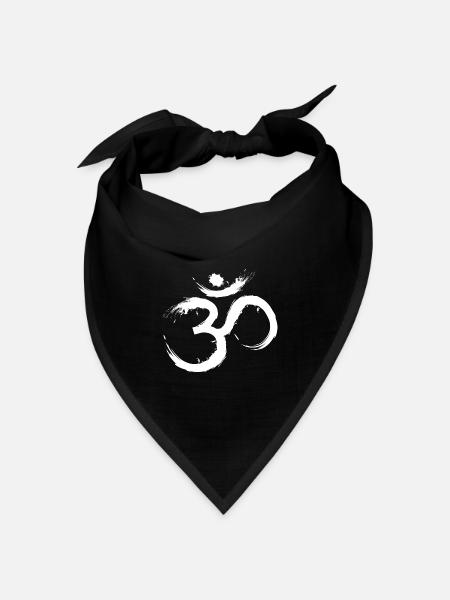 Om Design Symbol Hindus Jainas Buddhisten Hindu - Bandana Dreieckstuch - Schwarz