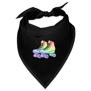 Rollschuhe Roller Skates Kinder Mädchen Rollschuh - Bandana Dreieckstuch - Schwarz - Vorne