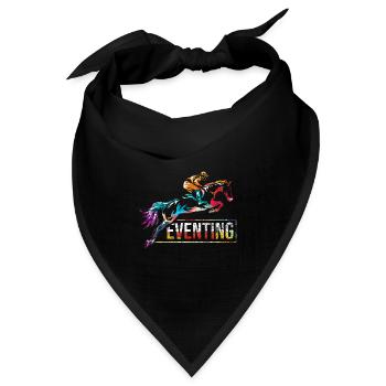 Wendige Vielseitigkeitsreiterin Military - Bandana Dreieckstuch - Schwarz - Vorne