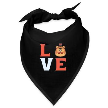Wildlife Animal Digger Mole Lover Maulwurfsflüster - Bandana Dreieckstuch - Schwarz - Vorne
