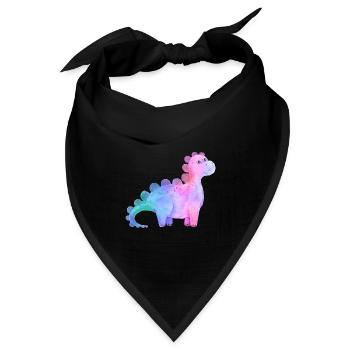 Dino - Bandana Dreieckstuch - Schwarz - Vorne