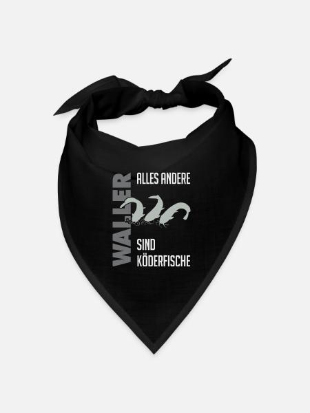 Wels fischen Kampf mit dem starken Wels - Bandana Dreieckstuch - Schwarz