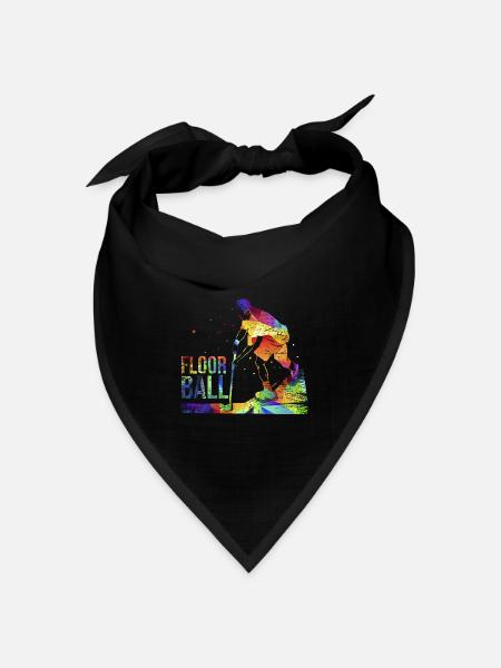 Reaktionsschneller Unihockey Torwart - Bandana Dreieckstuch - Schwarz