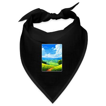 Bergisches Land Deutschland Vintage Reiseposter WPA - Bandana Dreieckstuch - Schwarz - Vorne