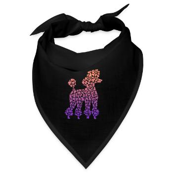 Pudel Liebhaber Hunde Besitzerin Hund Pudel Kinder - Bandana Dreieckstuch - Schwarz - Vorne
