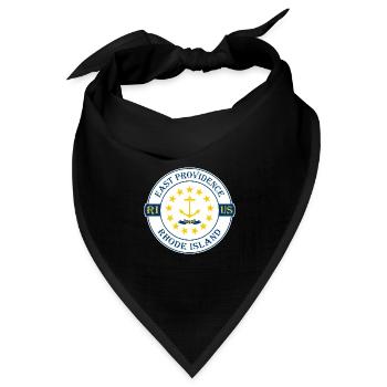 East Providence Rhode Island Flagge USA Souvenir - Bandana Dreieckstuch - Schwarz - Vorne