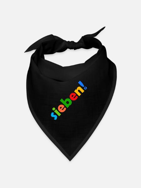 SIEBEN 7 JAHRE 7. GEBURTSTAG - Bandana Dreieckstuch - Schwarz