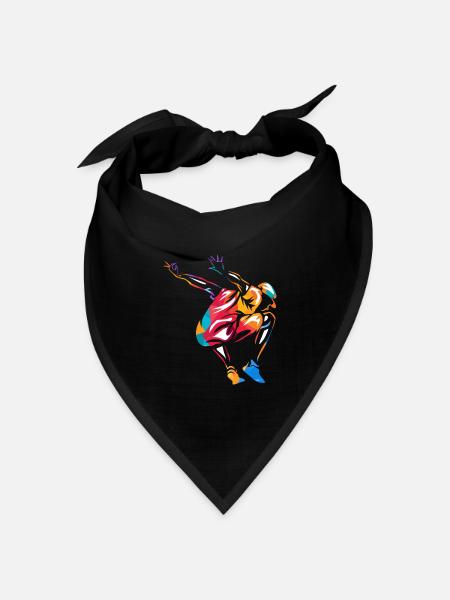 Wendiger Parkour Hindernisläufer - Bandana Dreieckstuch - Schwarz