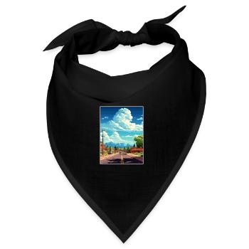 Hurrikan Utah Vintage Reiseposter WPA Souvenir - Bandana Dreieckstuch - Schwarz - Vorne