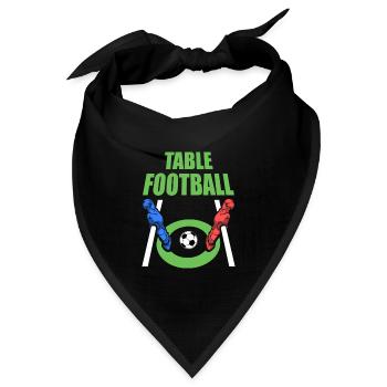 Spritziger Tischfußball Angreifer - Bandana Dreieckstuch - Schwarz - Vorne