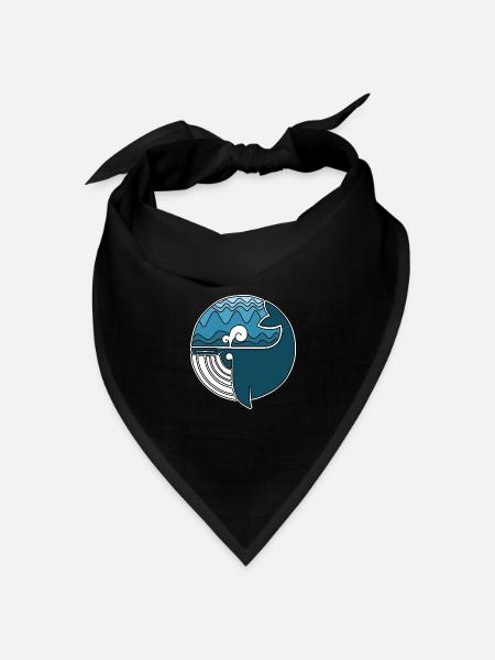 Faszinierender Walhai Ozeanbewohner - Bandana Dreieckstuch - Schwarz