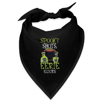 Gespenstische Shots Unheimliche Elixiere Barkeeper - Bandana Dreieckstuch - Schwarz - Vorne