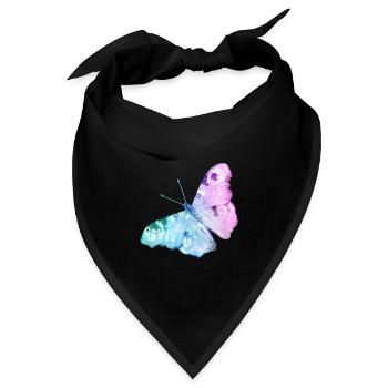 Schmetterlings Wasserfarben Gradient - Bandana Dreieckstuch - Schwarz - Vorne