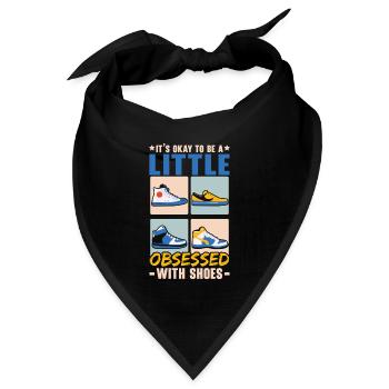 Schuhsammler Schuhsammler Sneaker Sneakerhead - Bandana Dreieckstuch - Schwarz - Vorne