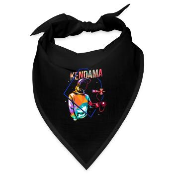 Fingerfertiges Kendama Präzisionsspiel - Bandana Dreieckstuch - Schwarz - Vorne