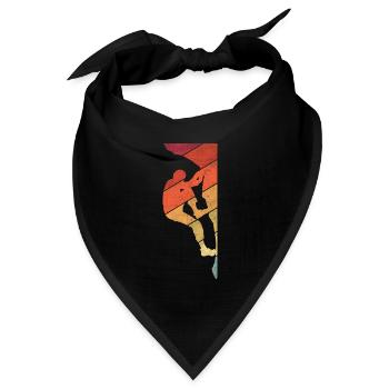 Bergsteiger Bouldern Boulder Klettern - Bandana Dreieckstuch - Schwarz - Vorne