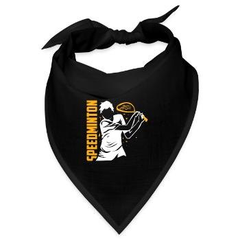 Wendiger Speedminton Freizeitspieler - Bandana Dreieckstuch - Schwarz - Vorne